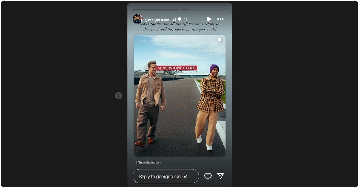 George Russell praised Lewis Hamilton for his contribution to Formula 1 and the F1 movie - Source: via @georgerussell63 on Instagram